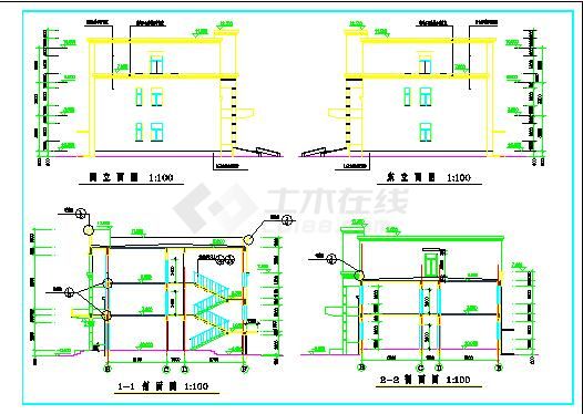 某小型商业住宅楼建筑设计施工图纸-图二