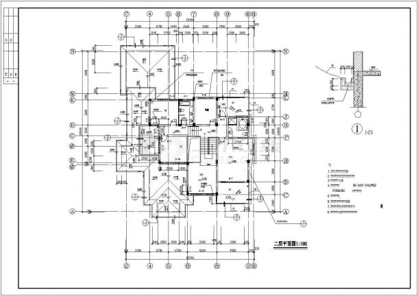 比较详细的一套别墅建筑设计方案图纸-图二