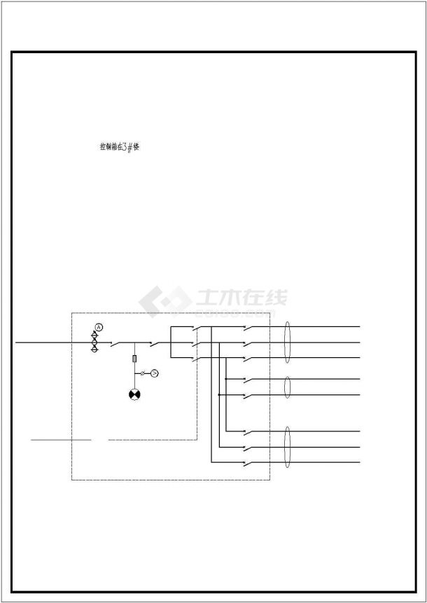 某小区电路CAD设计施工方案图纸-图二