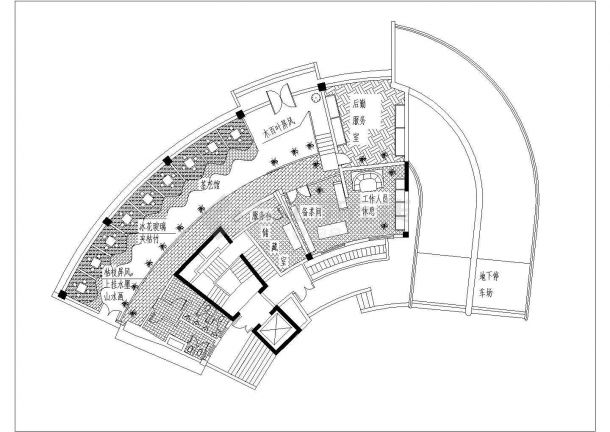某地小型商场建筑施工CAD图（共10张）-图二