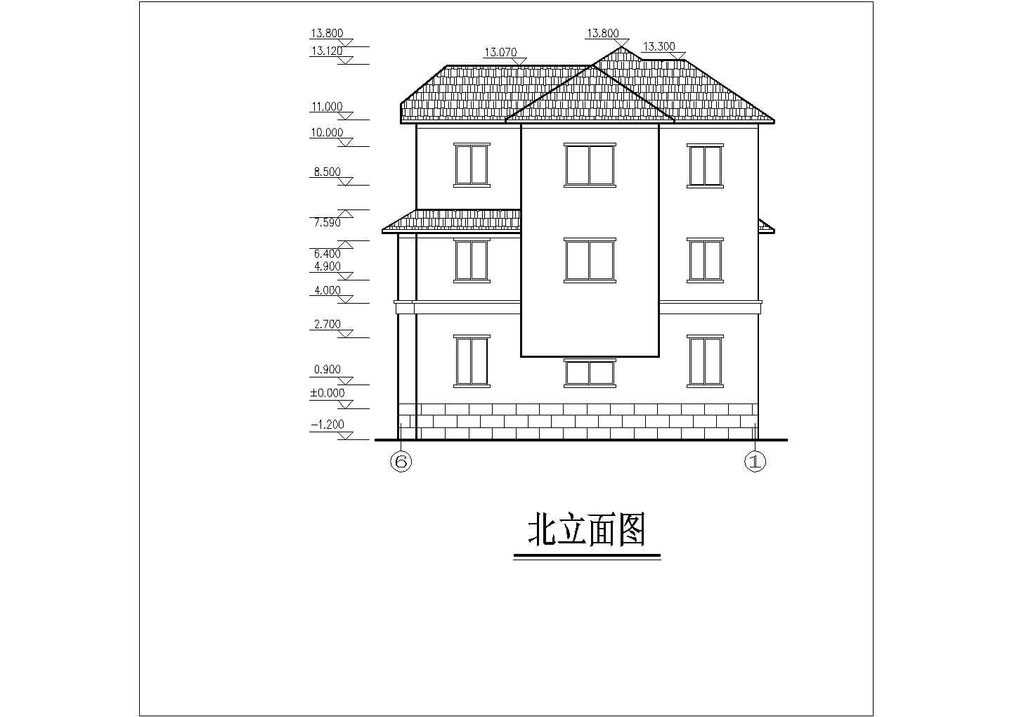 某私人别墅建筑设计方案cad图纸