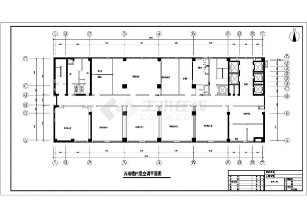 某地大型高层综合办公楼建筑方案图（共12张）-图一