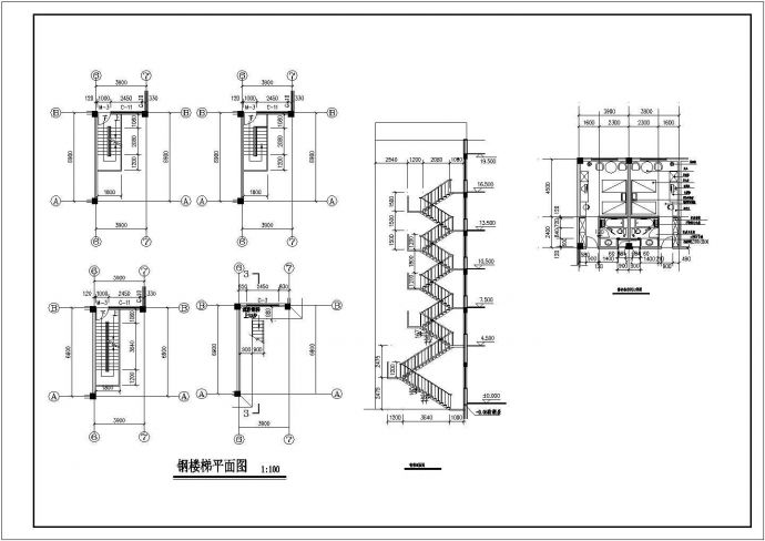 某综合楼建筑施工全套cad设计图纸_图1