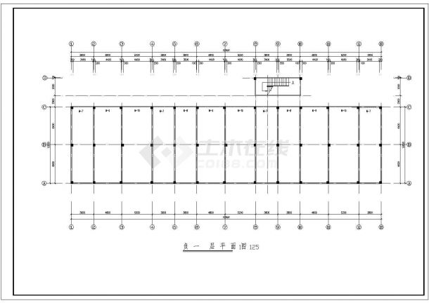 彭泽某商住楼建筑施工全套cad图纸 -图二