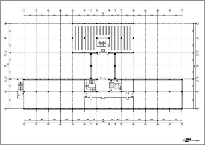 某地多层图书馆建筑平面方案设计图_图1