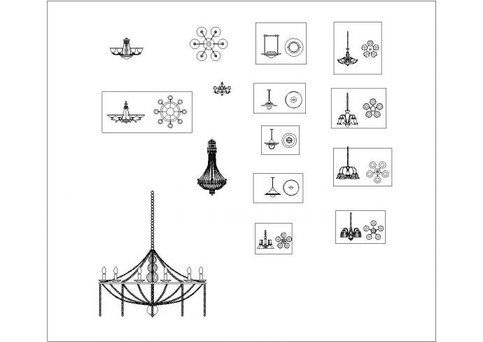 某公司吊灯灵感设计CAD示意图纸_图1