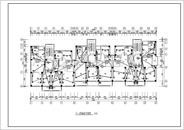 某地高层住宅电气施工设计CAD图纸-图二