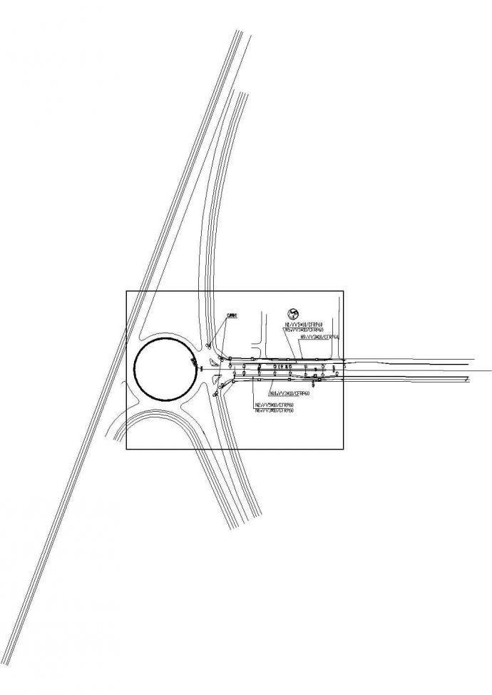 某地道路照明设计横断面方案示意图_图1