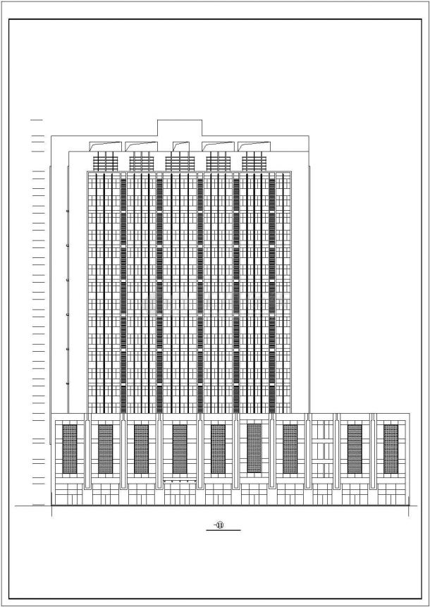 某地大型详细的高层办公写字楼建筑方案图（共10张）-图二