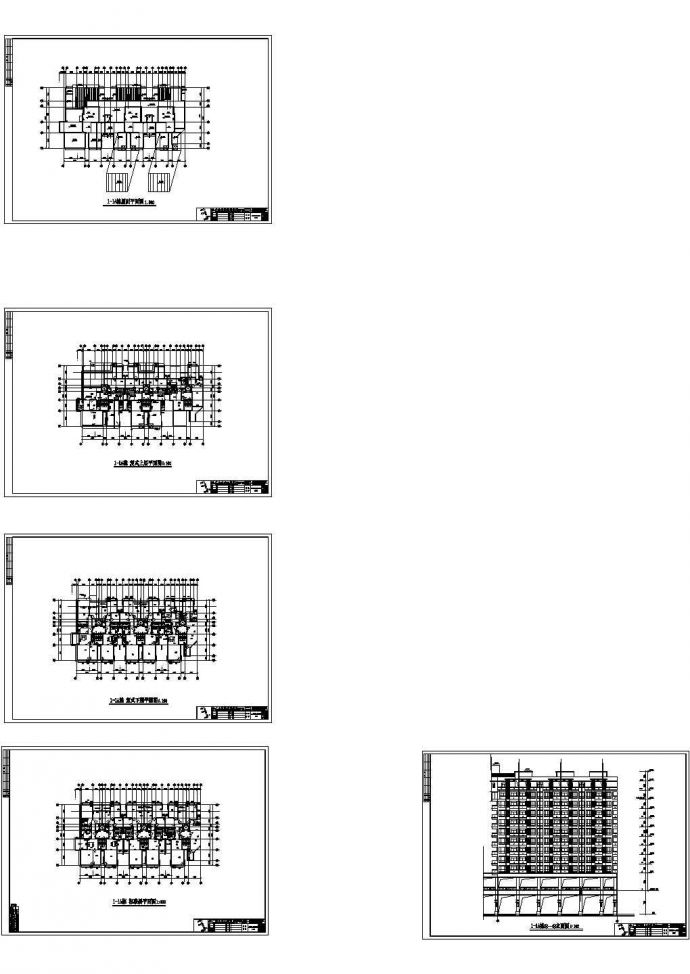 某地大型详细的高层办公楼建筑设计图（共16张）_图1