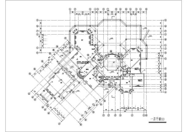 某地超大别墅建筑施工图（共8张）-图二