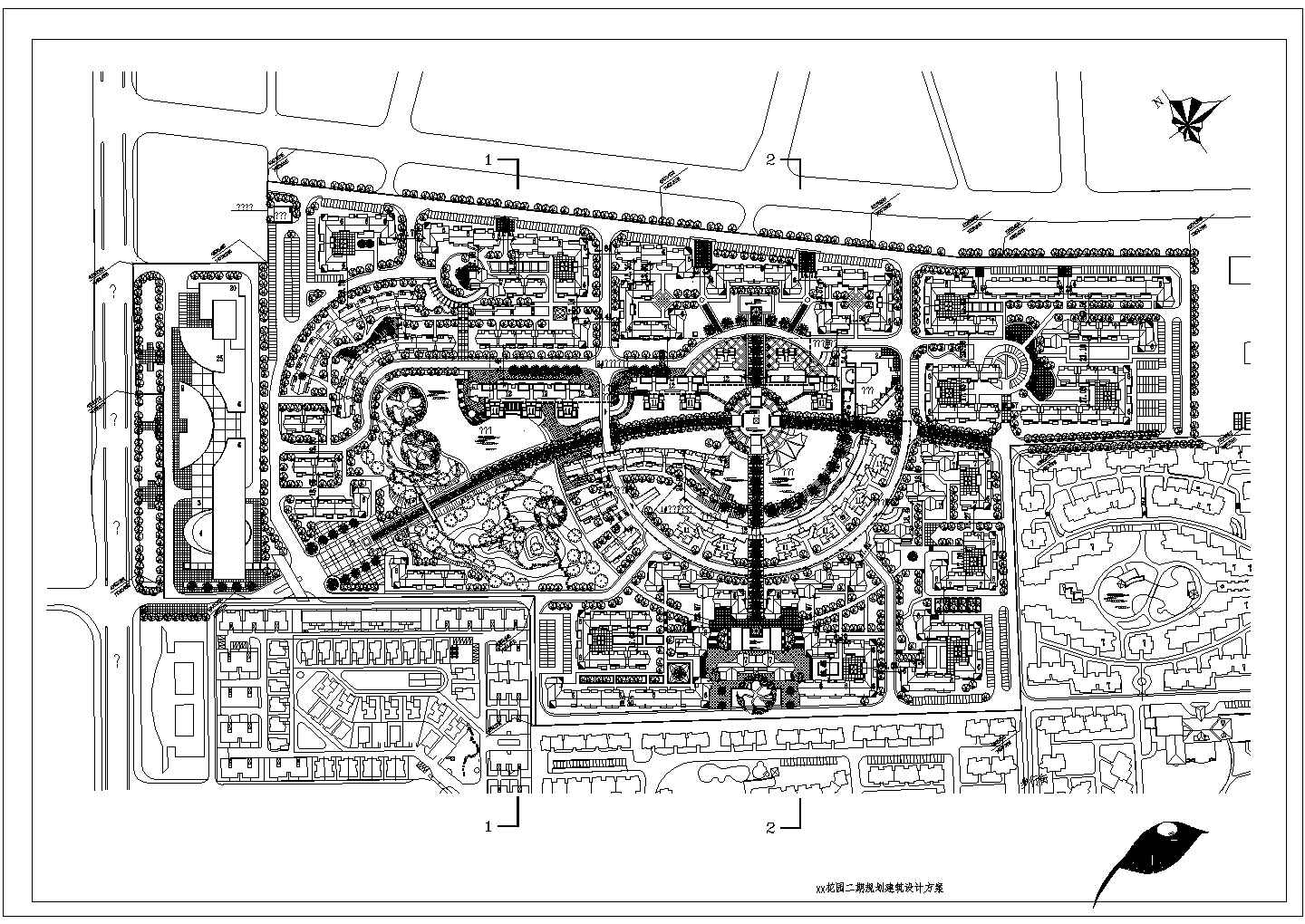 花园二期规划建筑设计方案总平面图