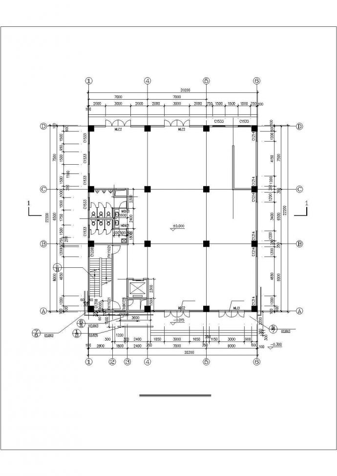 某地详细实用小高层办公楼建筑施工图（共11张）_图1