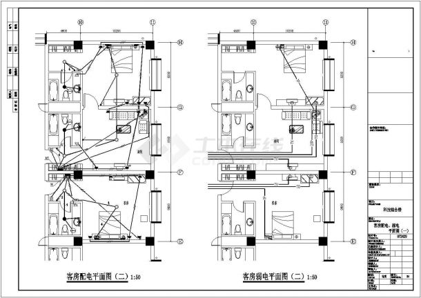 一整套综合楼装修电气cad设计施工图-图二