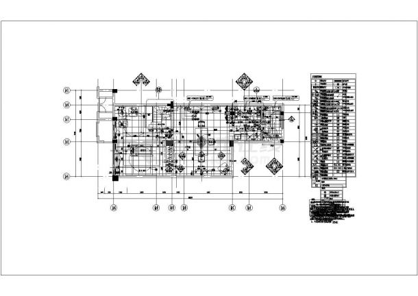 某住宅楼整层户型装修设计cad施工平面图纸-图二
