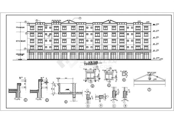某五层住宅楼砌体结构设计施工图纸-图一