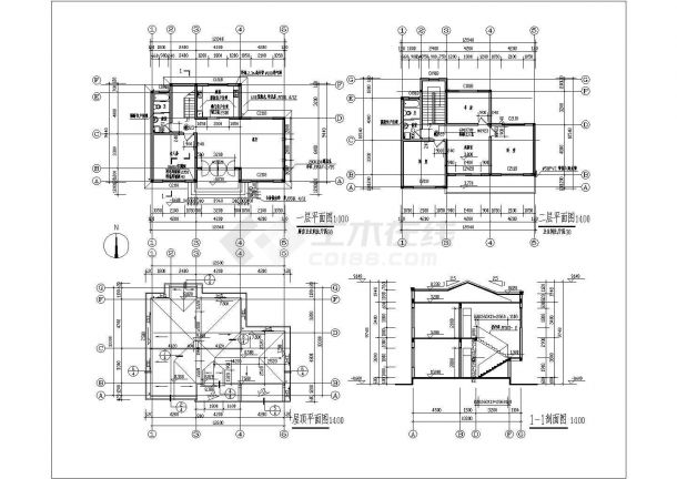 某市区别墅建筑结构施工图（全套）-图二