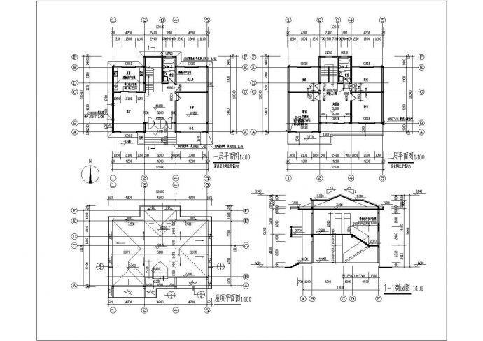 某地别墅建筑结构施工图纸（全套）_图1