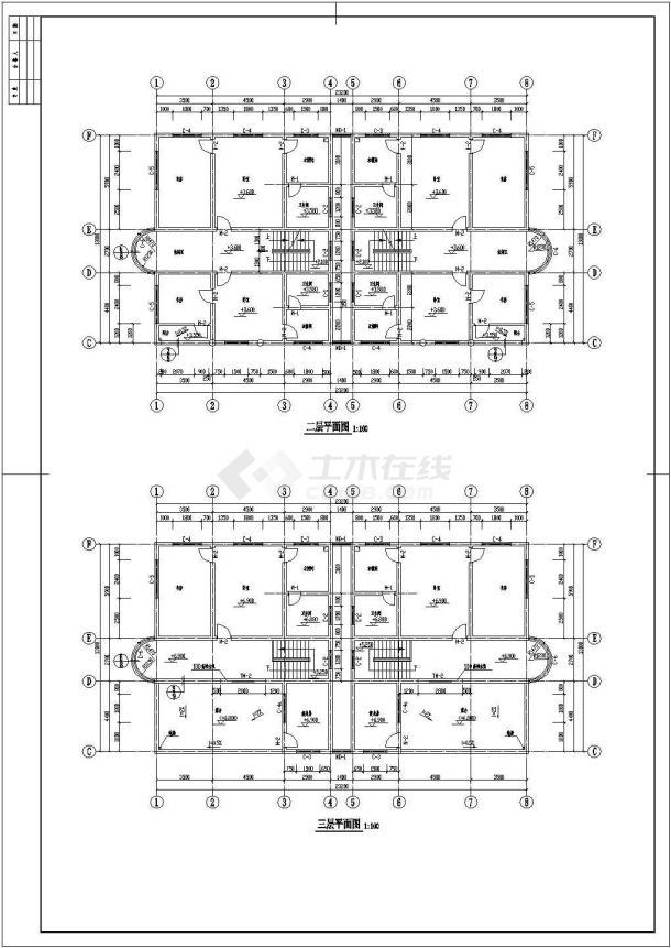 某地区别墅建筑设计方案图（共8张）-图二