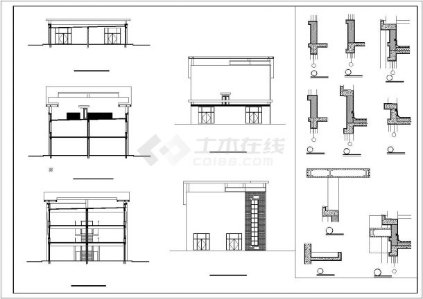 三层框架结构小商场施工图-图二