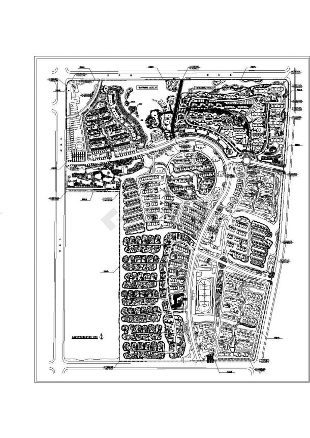 工程用地125294.7平米阳光水世界总平面图-图一