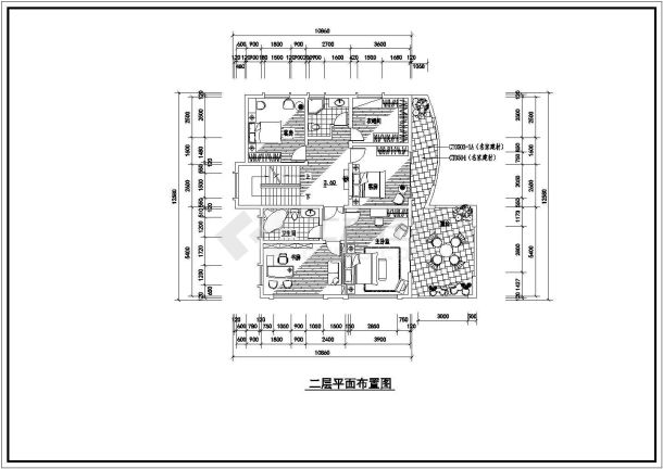 某地三层豪华别墅装修设计施工图（全套）-图二