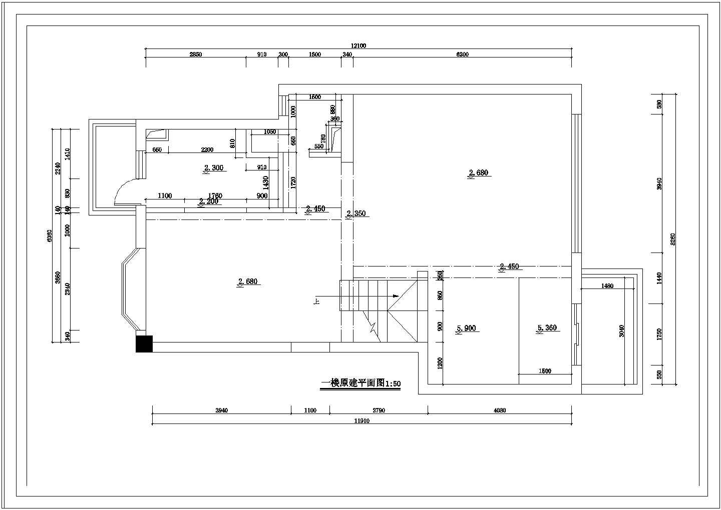 某地大型独栋别墅装修设计施工CAD图