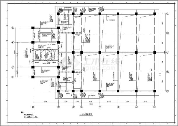 某地区厂房设备基础及平台结构施工图-图二