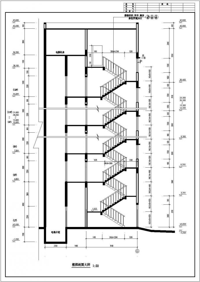 某社区高层住宅一梯四户设计建筑CAD施工图纸_图1