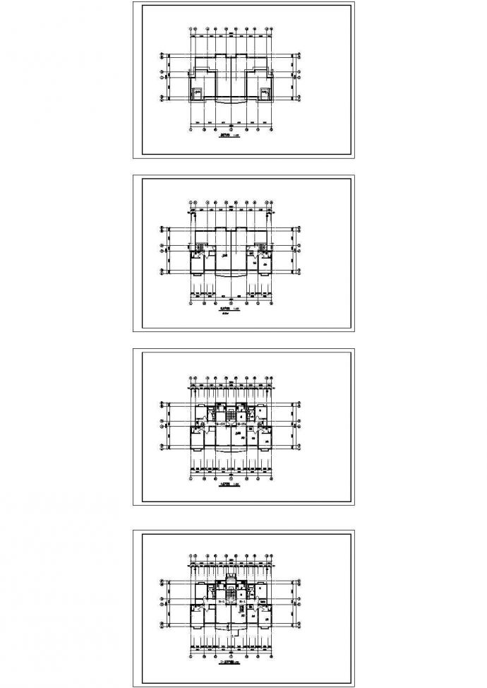 某六层住宅楼建筑平面设计CAD图_图1
