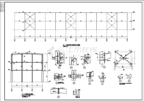 库房建筑设计施工图纸（共12张）-图一