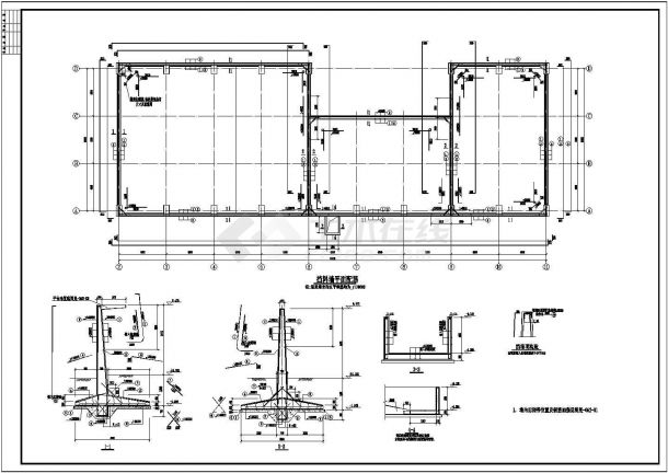 库房建筑设计施工图纸（共12张）-图二