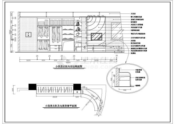 某地二层复式楼家装设计施工方案图-图一