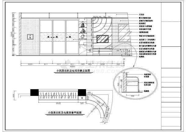 某地二层复式楼家装设计施工方案图-图二