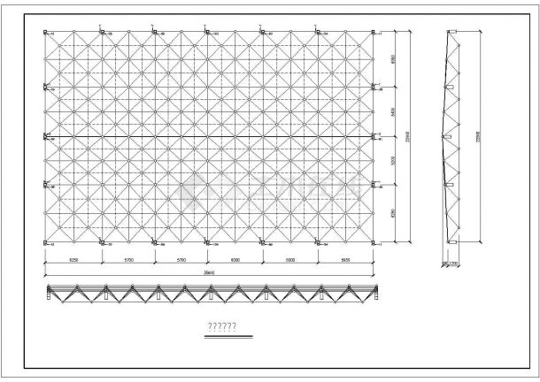 某地螺栓球节点网架结构设计施工图-图二