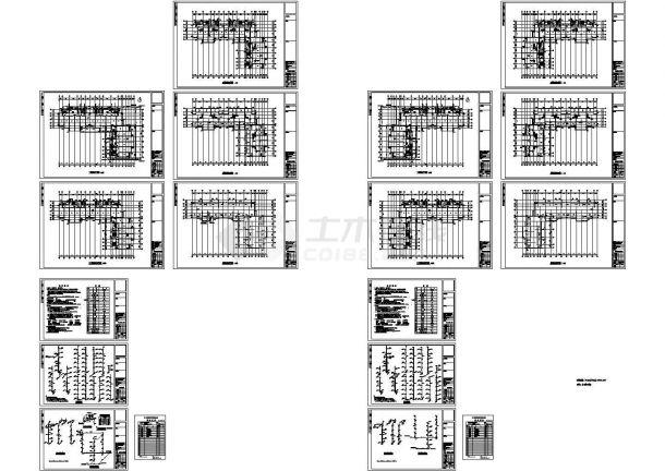 长50.6米 宽32.3米 5+1阁楼层两栋服装厂宿舍楼水施CAD图纸（含设计说明）-图一