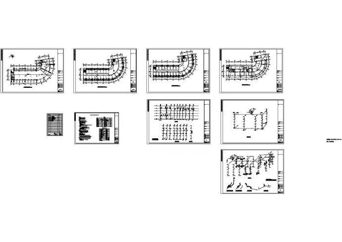 长50米 宽14.2米 5层J型宿舍楼水施CAD图纸（含给排水设计说明）_图1