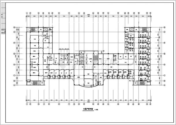 某七层医院全套建筑cad施工设计图纸-图二