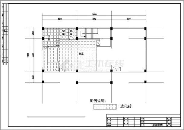 某医院楼全套室内装修cad施工图纸-图二