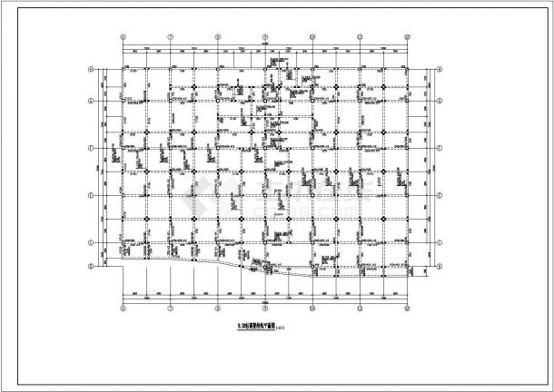 某地三层框架结构学生食堂结构施工图-图一