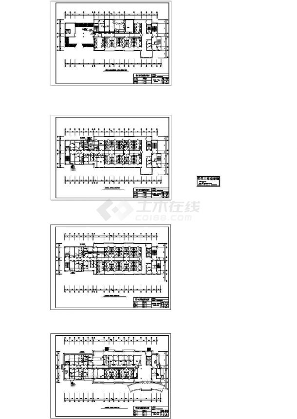 某传染病医院的弱电图-呼吸病房监控、呼叫对讲、数据施工图-图一