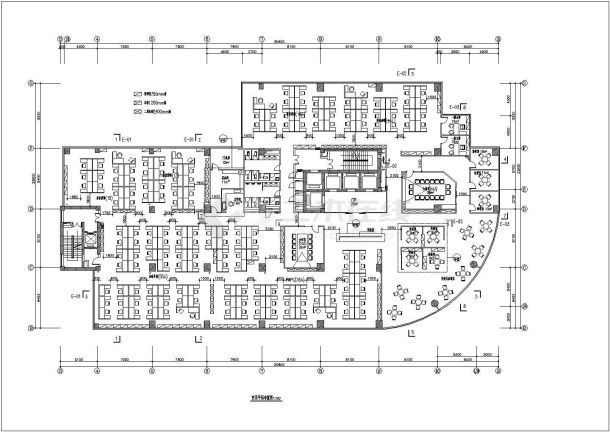 某大厦办公写字楼室内装修cad施工图-图一