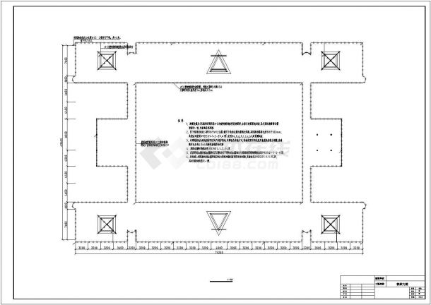 某教学楼电气cad施工设计方案图-图二