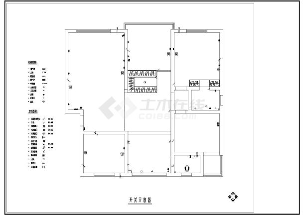 某经典住宅楼户型cad施工设计图纸-图一