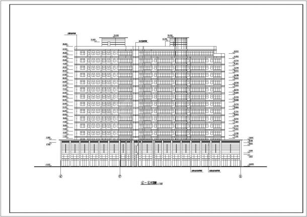 某十六层带店面房商业综合楼建筑CAD施工图-图二