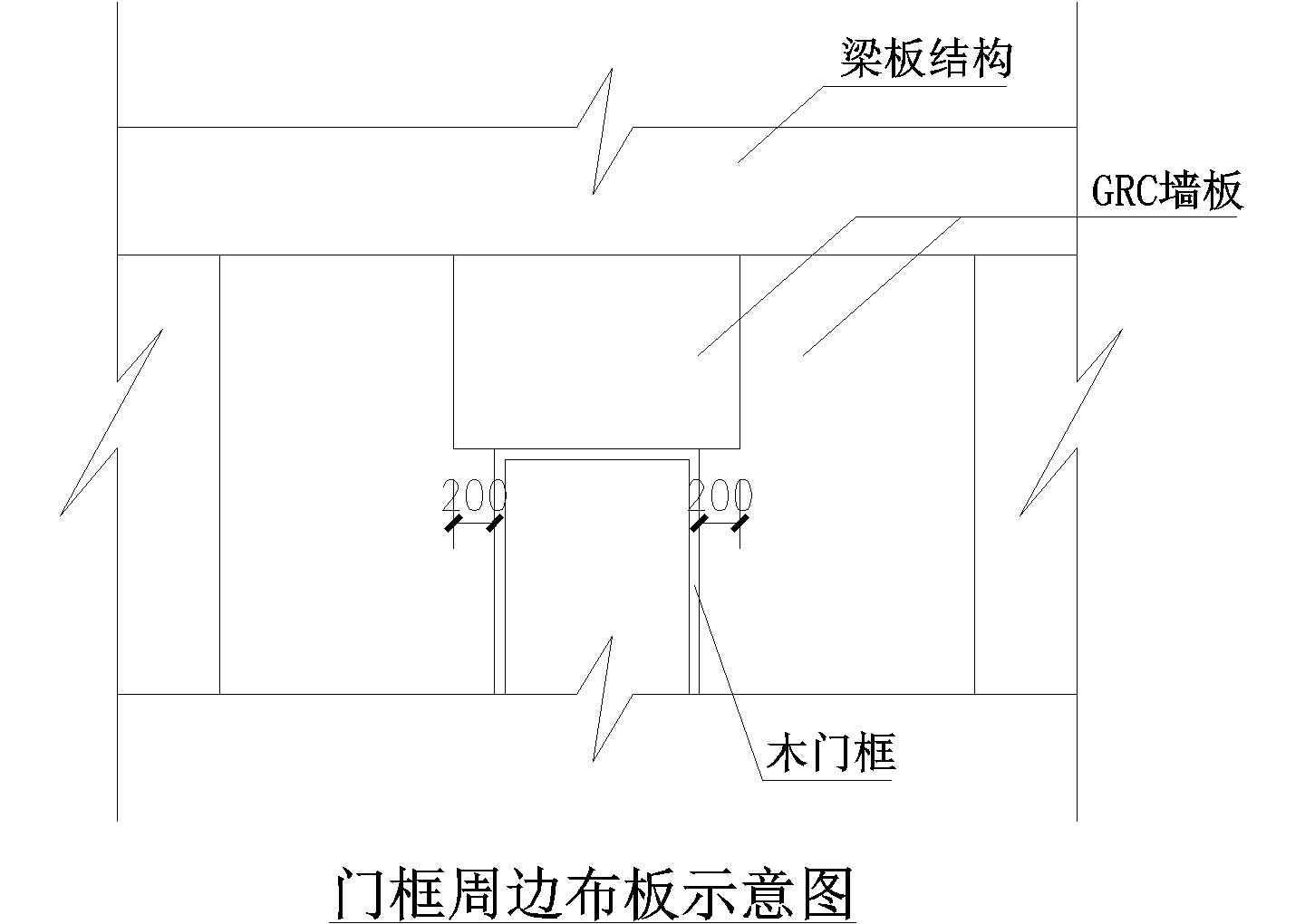 GRC板与门窗连接CAD图纸