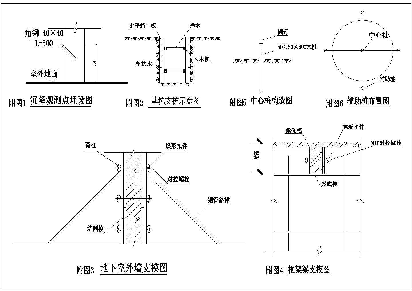 一套简单的辅助桩布置图