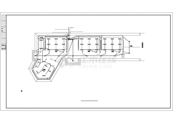 某占地面积为2116平方米的实验中学教学楼电气设计方案-图一