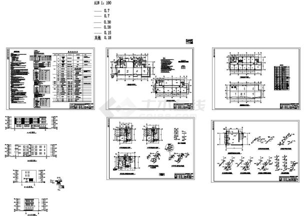 一套夹江综合楼水施设计图-图一