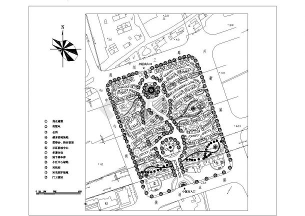 上海金山小区规划平面图-图一
